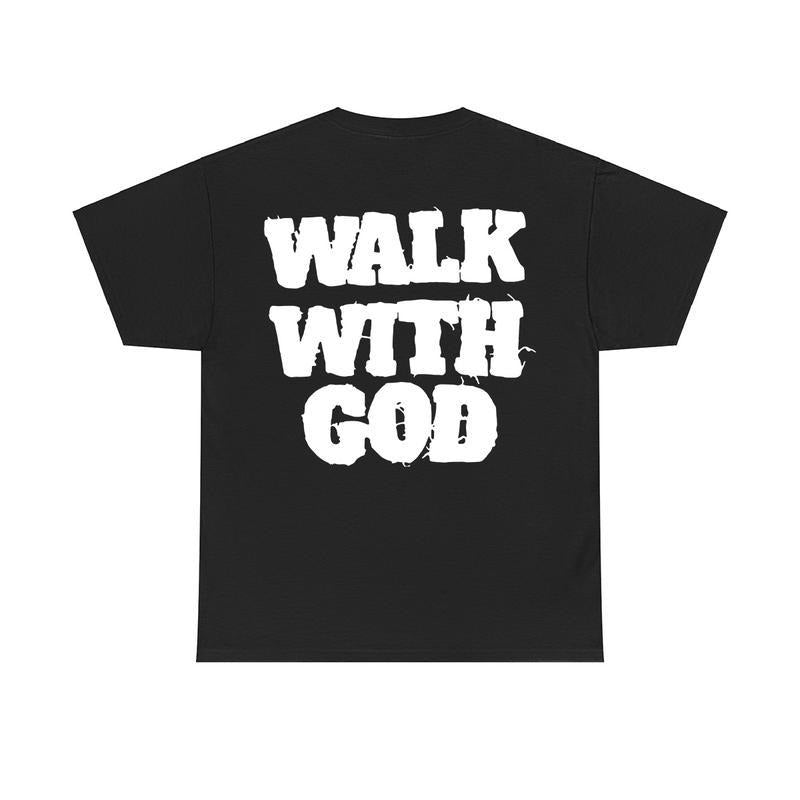 Christian Walk With God Tshirt, Casual Cotton, Trendy T-Shirts for Men & Women, Casual Shortsleeve Streetwear, Menswear...