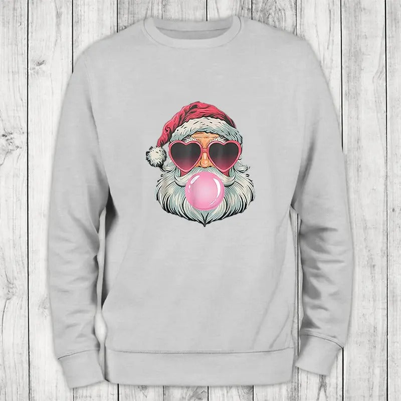 Christmas | Bubblegum Santa Sweatshirt T-Shirts, Hoodie | HypeCrazeTee.com