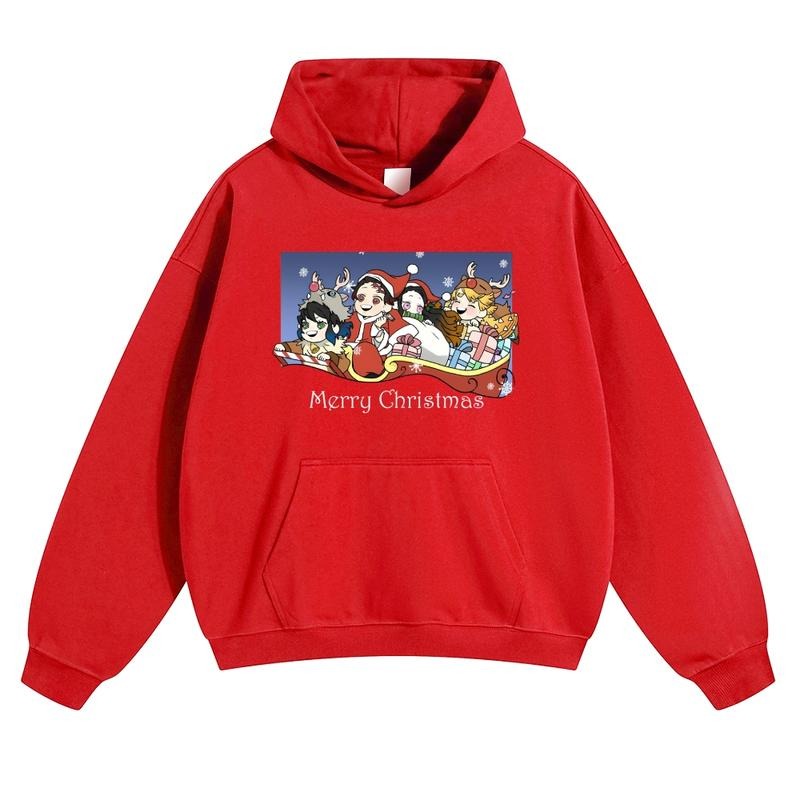 Christmas Anime  Graphic Hoodies Fall Outfits Outfits Men Hoodies Men Vacation Outfits Sweater Longsleeveshirt Fall...