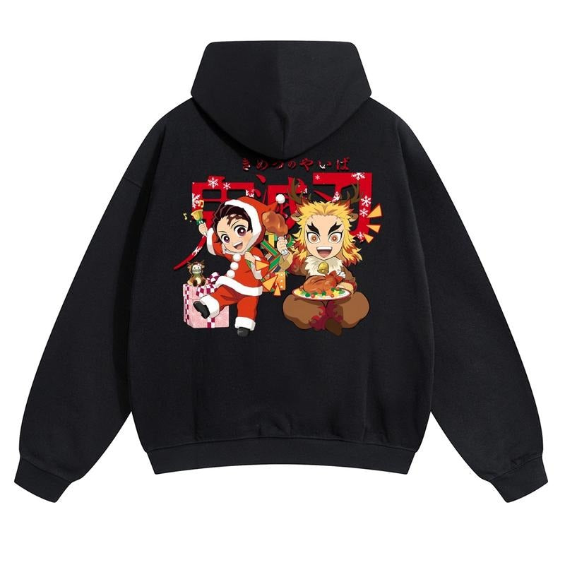 Christmas Anime Graphic Hoodies Fall Outfits Outfits Men Hoodies Men Vacation Outfits Sweater Longsleeveshirt Fall Outfit...