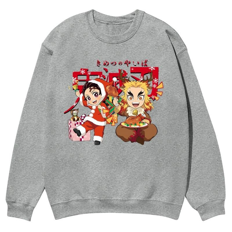Christmas Anime Graphic sweatshirt Fall Outfits Outfits Men sweatshirt Men Vacation Outfits Sweater Longsleeveshirt Fall...