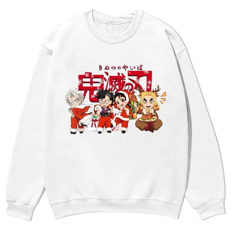 Christmas Anime Graphic sweatshirt Fall Outfits Outfits Men sweatshirt Men Vacation Outfits Sweater Longsleeveshirt Fall...