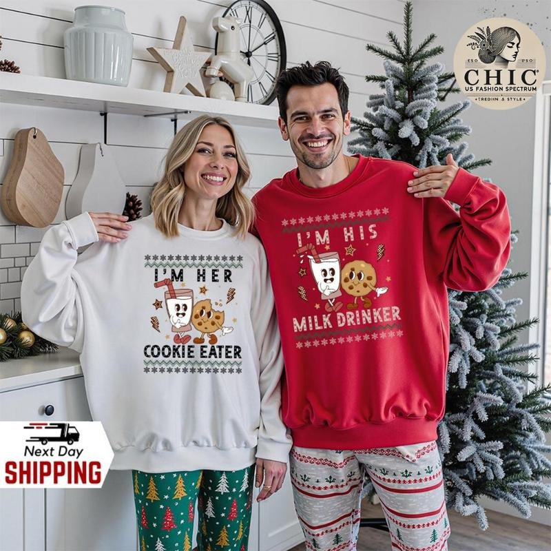 Christmas Couple Sweatshirt: Festive Couples Xmas, Cute Winter Sweater, Holiday Sweaters, Cozy Winter Gift for Him Her...