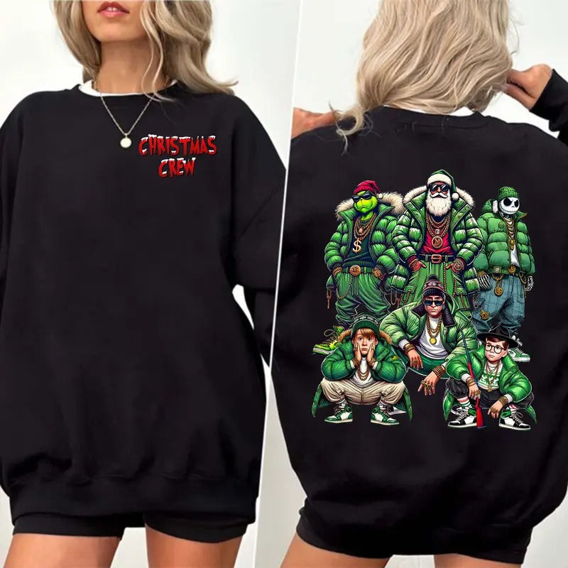 Christmas Crew Shirt, Christmas Movies Shirt, Xmas Graphic Tee Comfort Cotton Hoodie, Sweatshirt | HypeCrazeTee.com