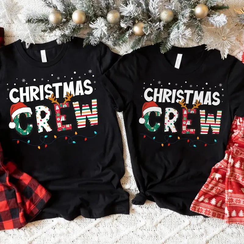 Christmas Crew T-shirt, Christmas Matching Shirt, Xmas Squad Tee, Christmas Family Shirt, Holiday Gift Casual Comfort...