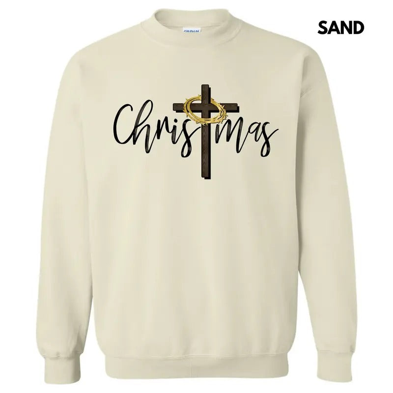 Christmas Cross Sweatshirt 'NLB' T-Shirts, Hoodie | HypeCrazeTee.com