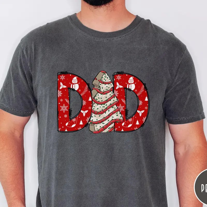 Christmas Dad Tee, Dad Xmas Shirt, Christmas Cake Shirt for Father Hoodie, Sweatshirt | HypeCrazeTee.com