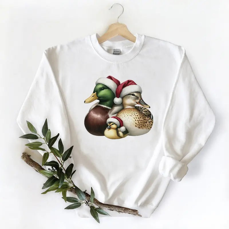 Duck Family Cute Mallard Duck Lovers Cotton T-Shirts, Hoodie, Sweatshirt