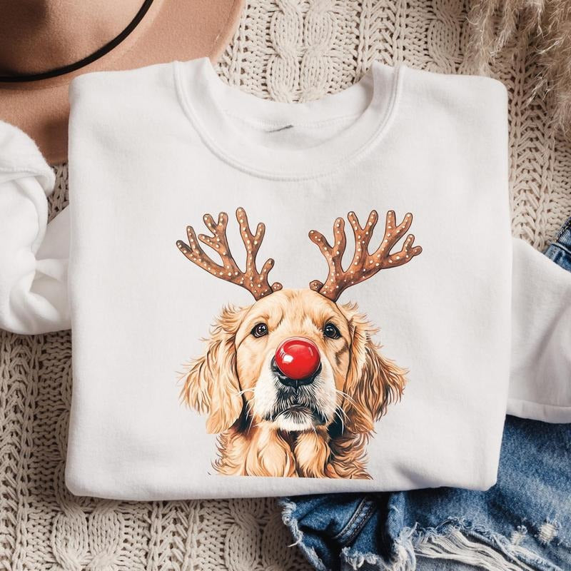 Christmas Golden Retriever Shirt, Christmas Dog Sweatshirt, Golden Mom Shirt, Holiday Dog Sweater, Dog Lover Gifts Hoodie