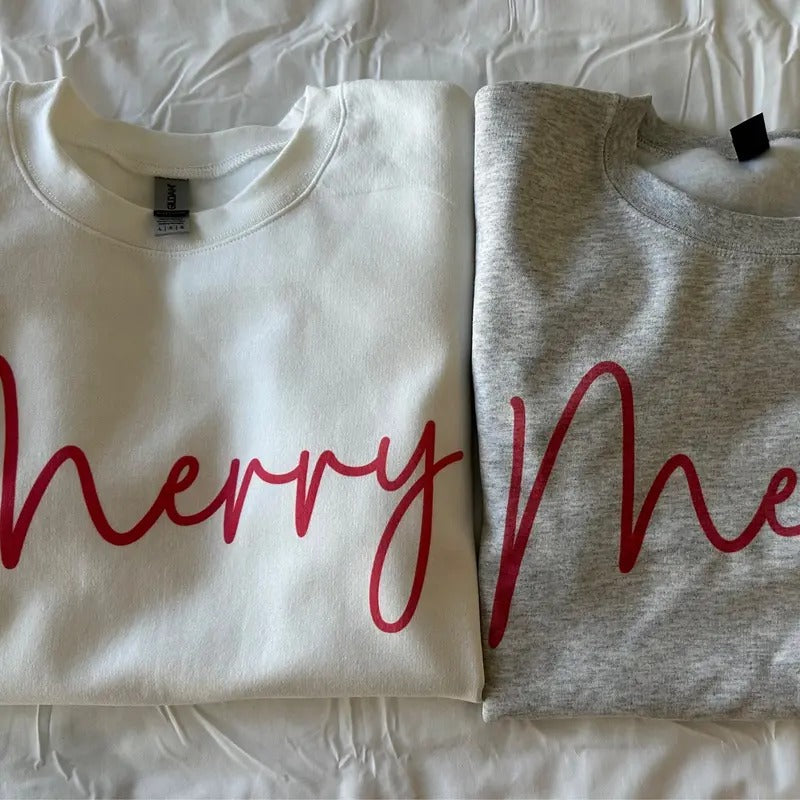 Christmas Merry Sweatshirt Christmas Sweatshirt Comfy Sweatshirt T-Shirts, Hoodie | HypeCrazeTee.com