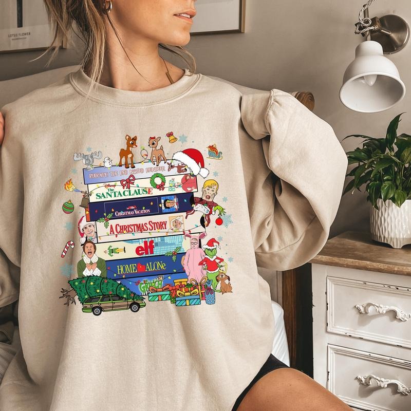 Christmas Movie Watching Sweatshirts, Christmas Movies Shirt, Holiday Spirit Shirts,New Year Shirt, Christmas Crew Xmas...
