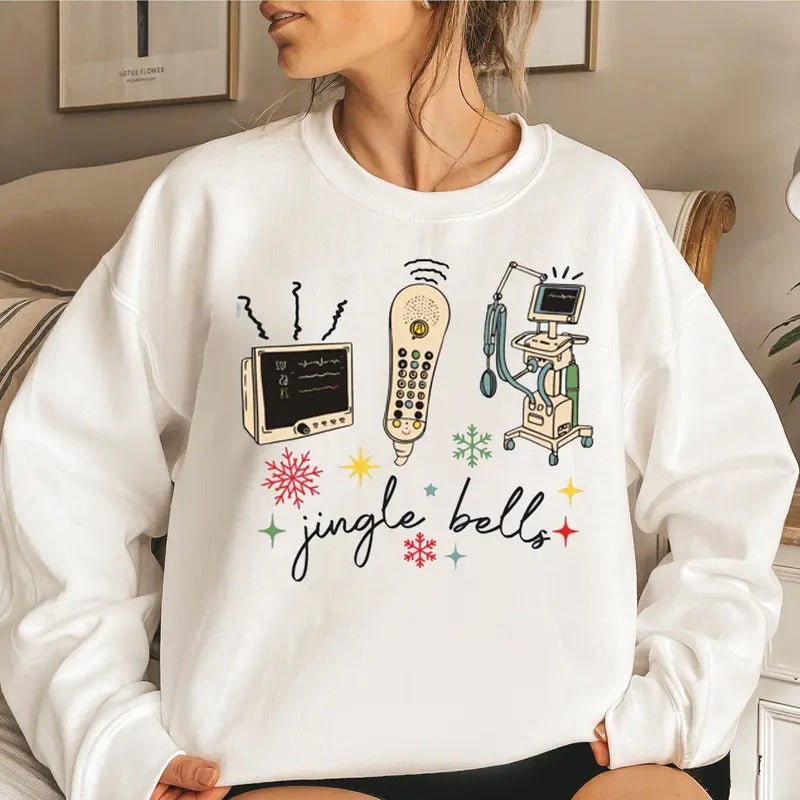 Christmas Nurse Shirt, Jingle Bells Nurse Shirt, Funny Christmas Nurse Shirt, ER Nurse Sweatshirt, Christmas Nurse Crew,...