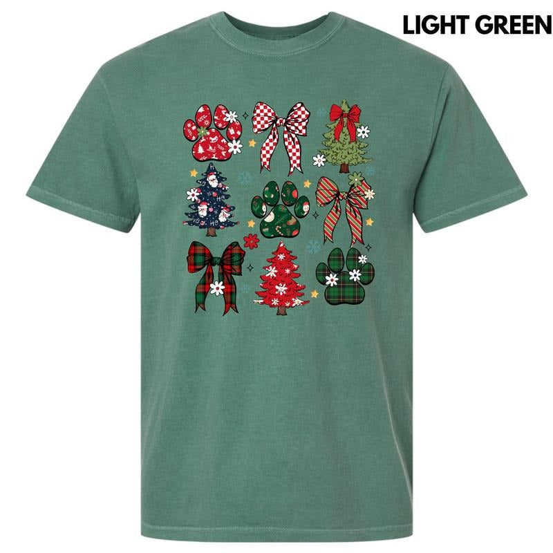 Christmas Paws Collage Comfort Colors T-Shirt 'NLB' Hoodie, Sweatshirt | HypeCrazeTee.com
