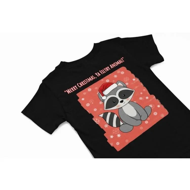 Christmas Raccoon T shirt, Quirky Raccoon humour saying themed Christmas apparel, Xmas Hoodie, Festive season holiday...