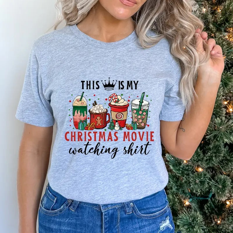 Christmas Shirt, This Is My Christmas Movie Watching Shirt, Christmas Movie Watching Shirt, Christmas Movie Lovers Shirt,...