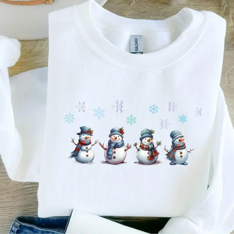 Christmas Snowman Sweatshirt, Christmas Sweatshirt, Snowman Shirt, Christmas Crewneck,  Christmas Shirt for Women, Cozy...