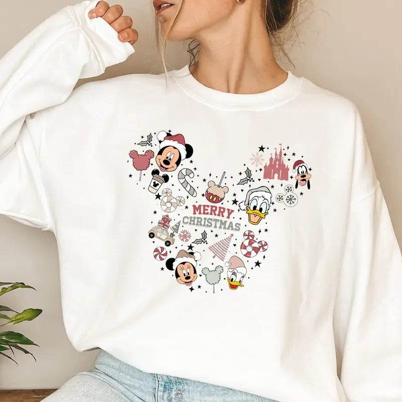 Christmas Sweatshirt Tshirt, Sweatshirt for Christmas, Cute Tee, Christmas Tshirt Hoodie | HypeCrazeTee.com