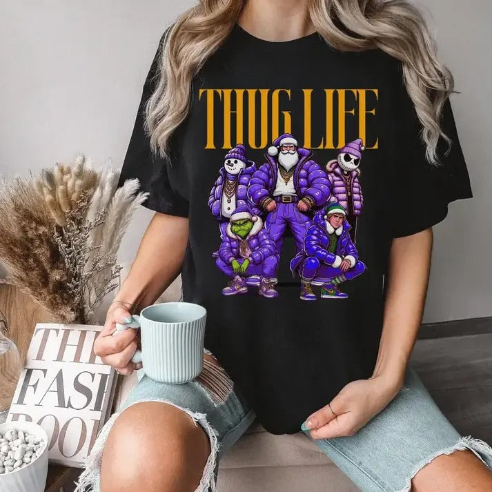 Christmas Thuglifeee Shirt, Christmas Shirt, Santa Christmas Shirt Hoodie, Sweatshirt | HypeCrazeTee.com