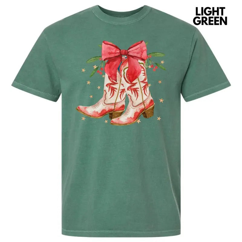 Christmas Time Boots Comfort Colors T-Shirt 'NLB' Hoodie, Sweatshirt | HypeCrazeTee.com