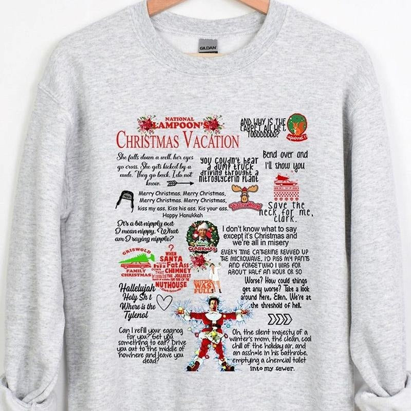 Christmas Vacation Rant Crewneck Sweatshirt, Hoodie, T-shirt, Cute Christmas Gifts | HypeCrazeTee.com