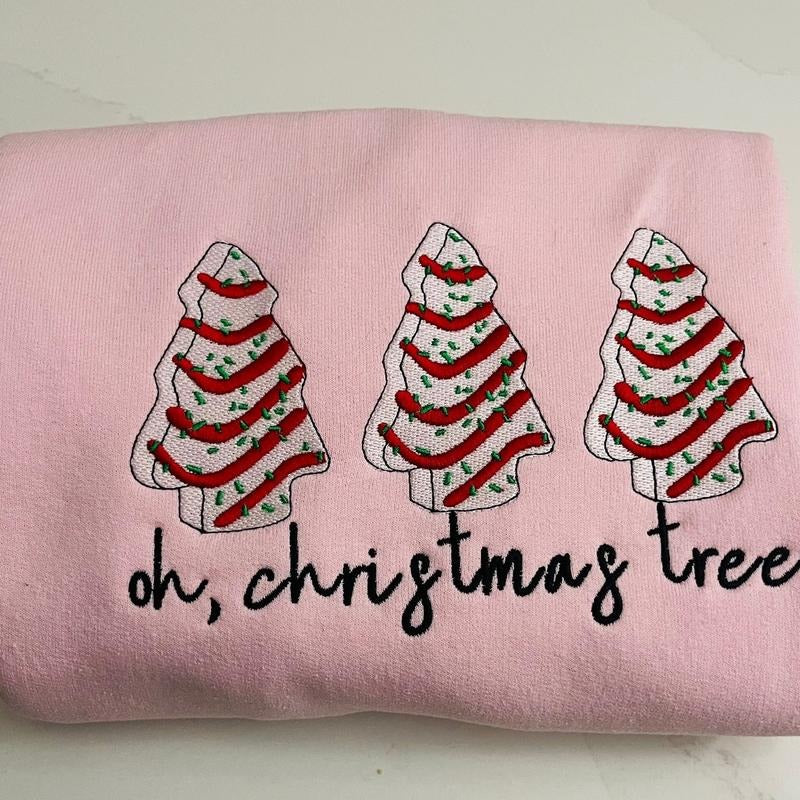 Christmas tree cake embroidered sweatshirt T-Shirts, Hoodie | HypeCrazeTee.com