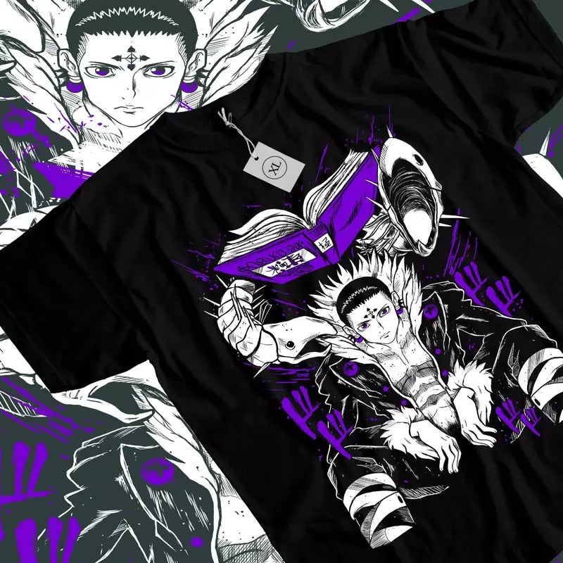 Chrollo Book Hunter X Hunter T-Shirt Manga HXH Anime Graphic Tee All Size Hoodie, Sweatshirt | HypeCrazeTee.com