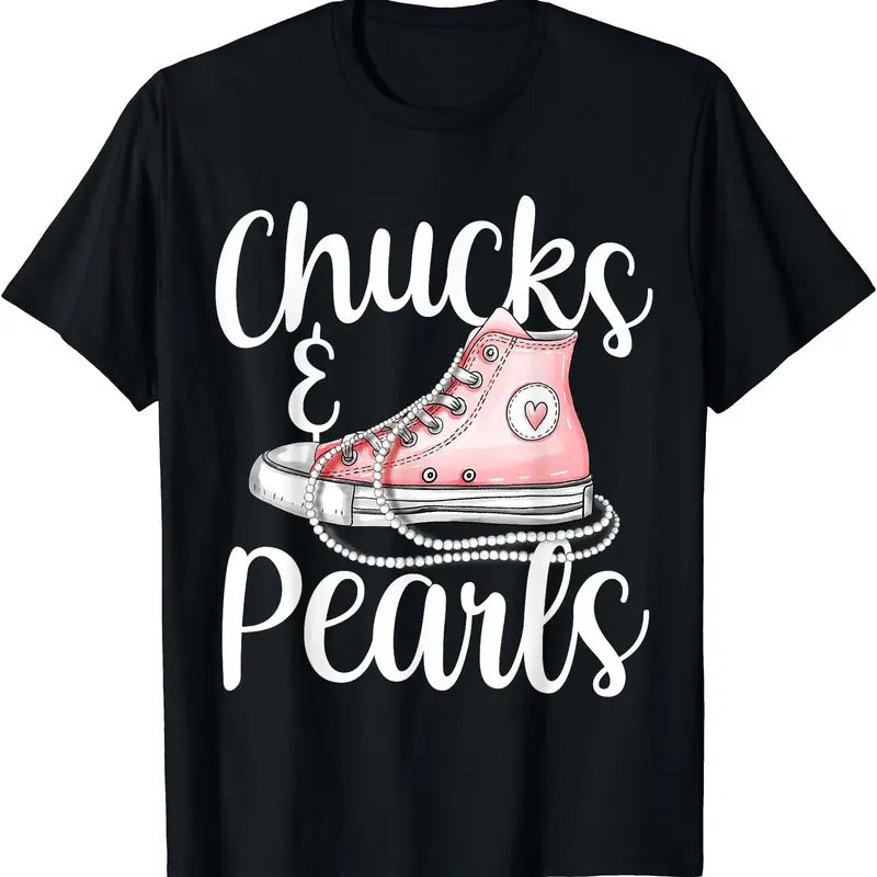 Chucks And Pearls 2024 Kamala Harris For President 47th T-Shirt Hoodie, Sweatshirt | HypeCrazeTee.com
