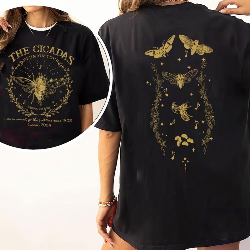Cicada Concert Tour 2024 T-Shirt, Year of the Cicadas T-Shirt, Funny Cicada Shirt, Summer Tee, Insect Lover Tee, Bug...
