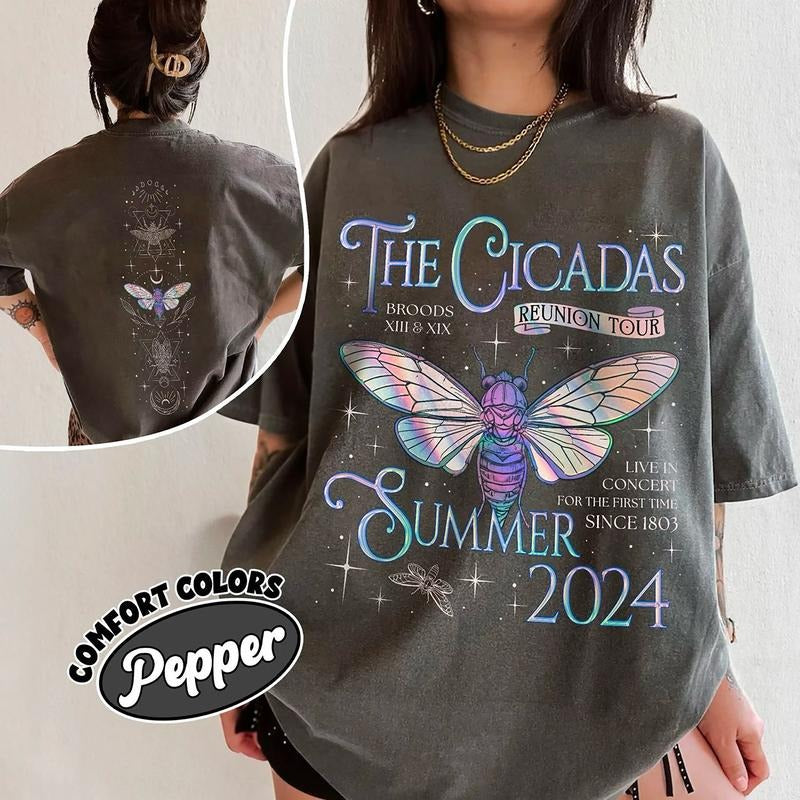 Cicada Reunion Summer 2024 Shirt, Nature Lover Shirt, Cicada Concert TShirt, Cicada Invasion, Nature Lover Gift, Insect...