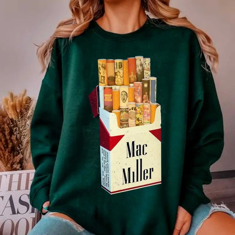 Cigarette Box Vintage Sweatshirt 90s Merch, Trendy Sweatshirt, Graphic Tees, Handmade Clothing, Vintage Sweatshirt, Hip...
