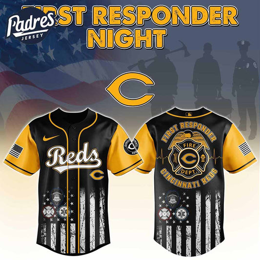 Cincinnati Reds MLB x First Responders Baseball Jersey - Padres Jersey Oasis: Elevate Your Baseball Style Game