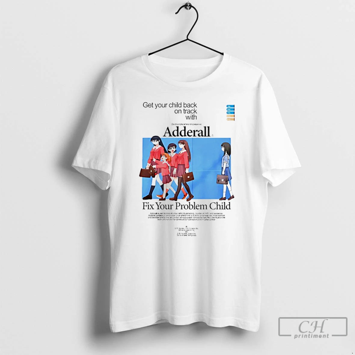 Classic Adderall Fix Your Problem Child Anime T-Shirts, Hoodie, Sweatshirt | HypeCrazeTee.com