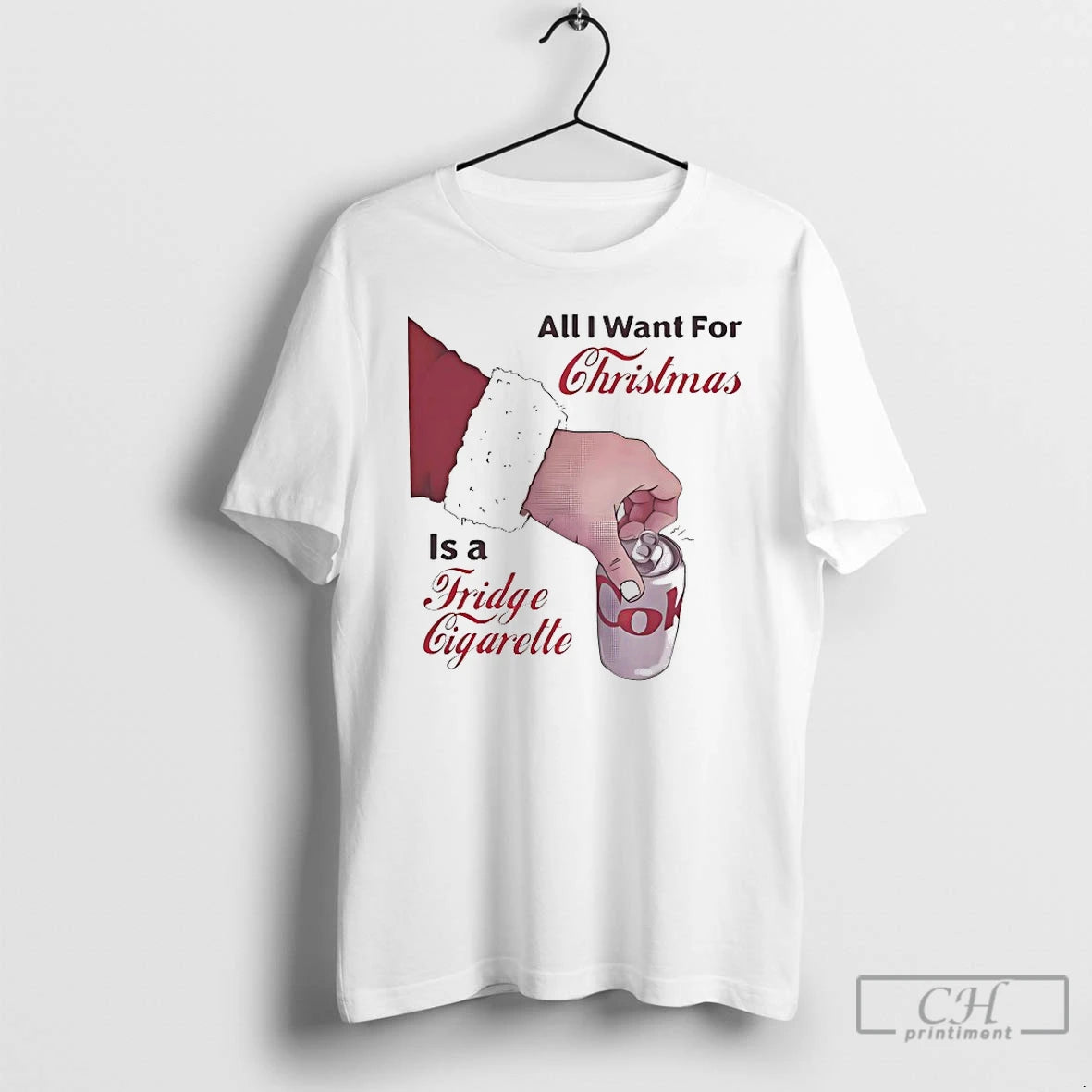 Classic All I Want For Christmas Is A Fridge Cigarette T-Shirts, Hoodie, Sweatshirt | HypeCrazeTee.com