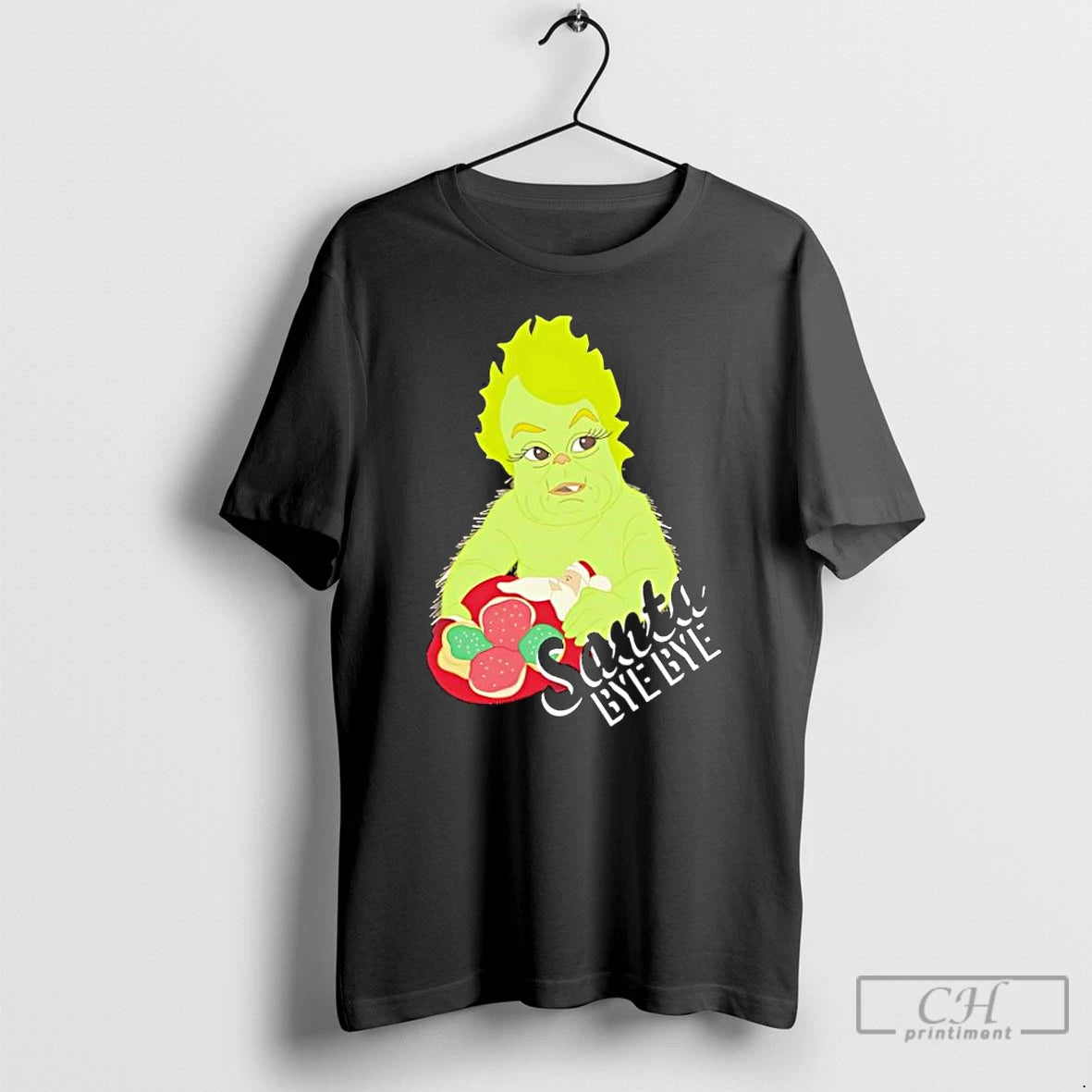 Classic Baby Grinch Santa Bye Bye T-Shirts, Hoodie, Sweatshirt | HypeCrazeTee.com
