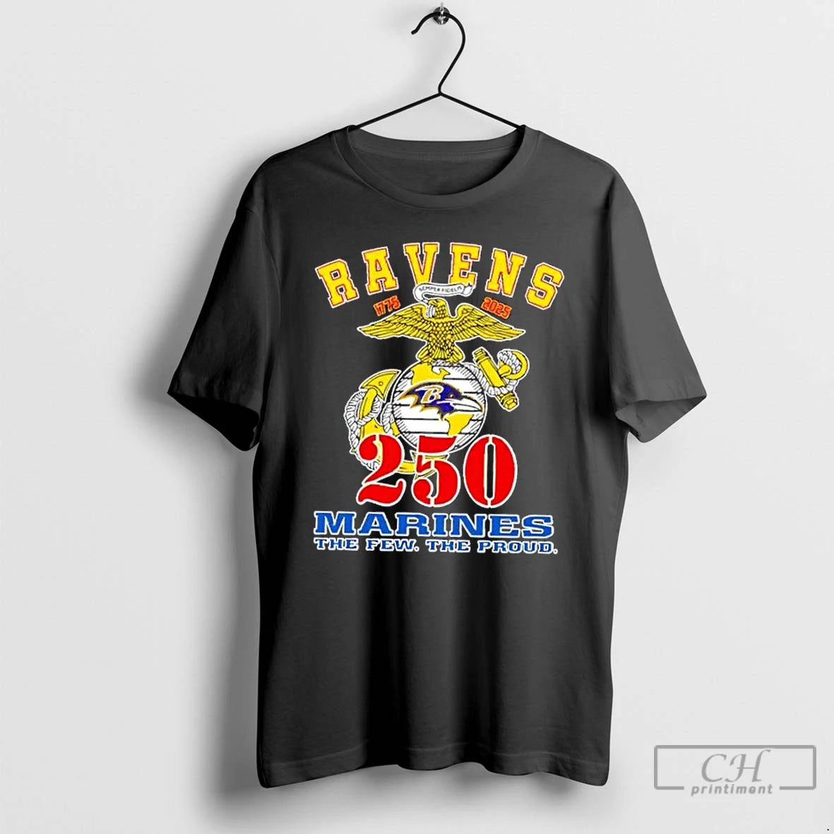 Classic Baltimore Ravens X U S M C 250th Birthday Celebration T-Shirts, Hoodie, Sweatshirt | HypeCrazeTee.com