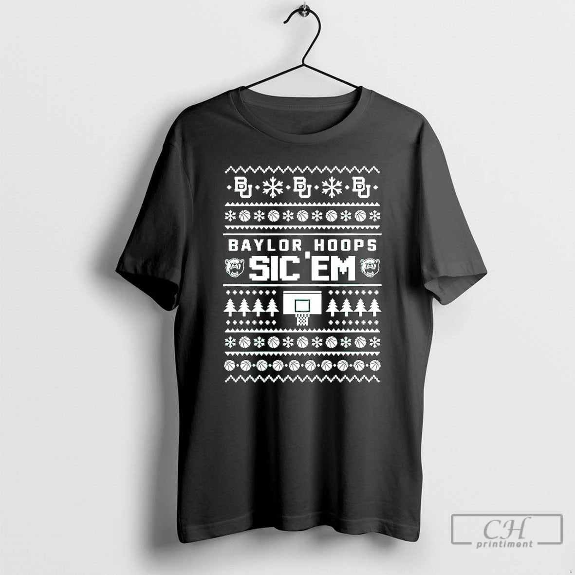 Classic Baylor Bears Hoops Sic Em Ugly Christmas Graphic T-Shirts, Hoodie, Sweatshirt | HypeCrazeTee.com