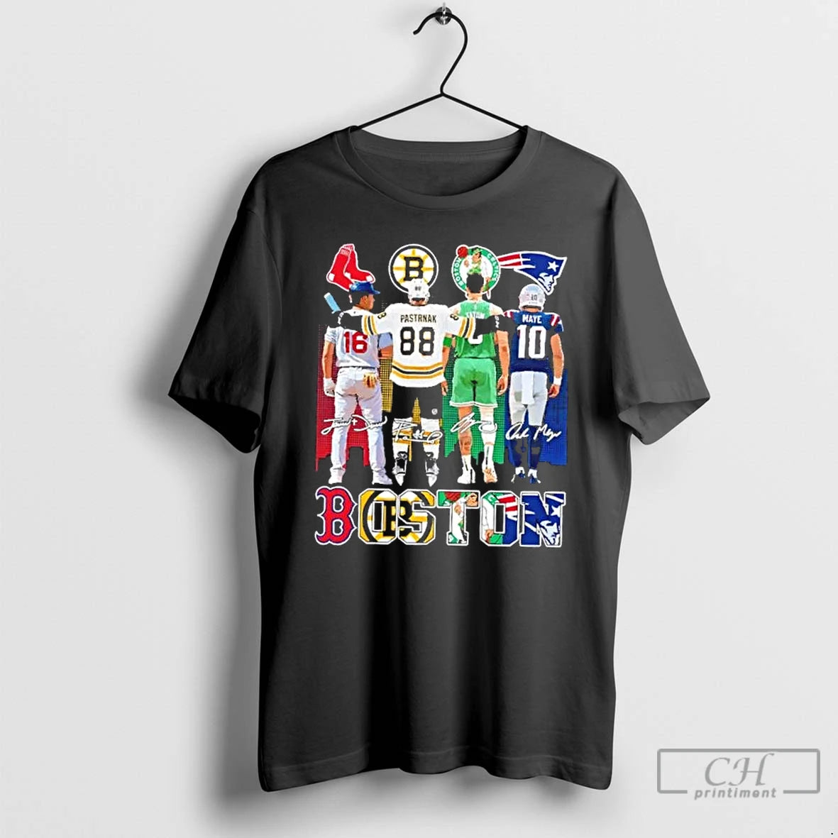 Classic Boston City Sports Teams Legends Skyline Signatures T-Shirts, Hoodie, Sweatshirt | HypeCrazeTee.com