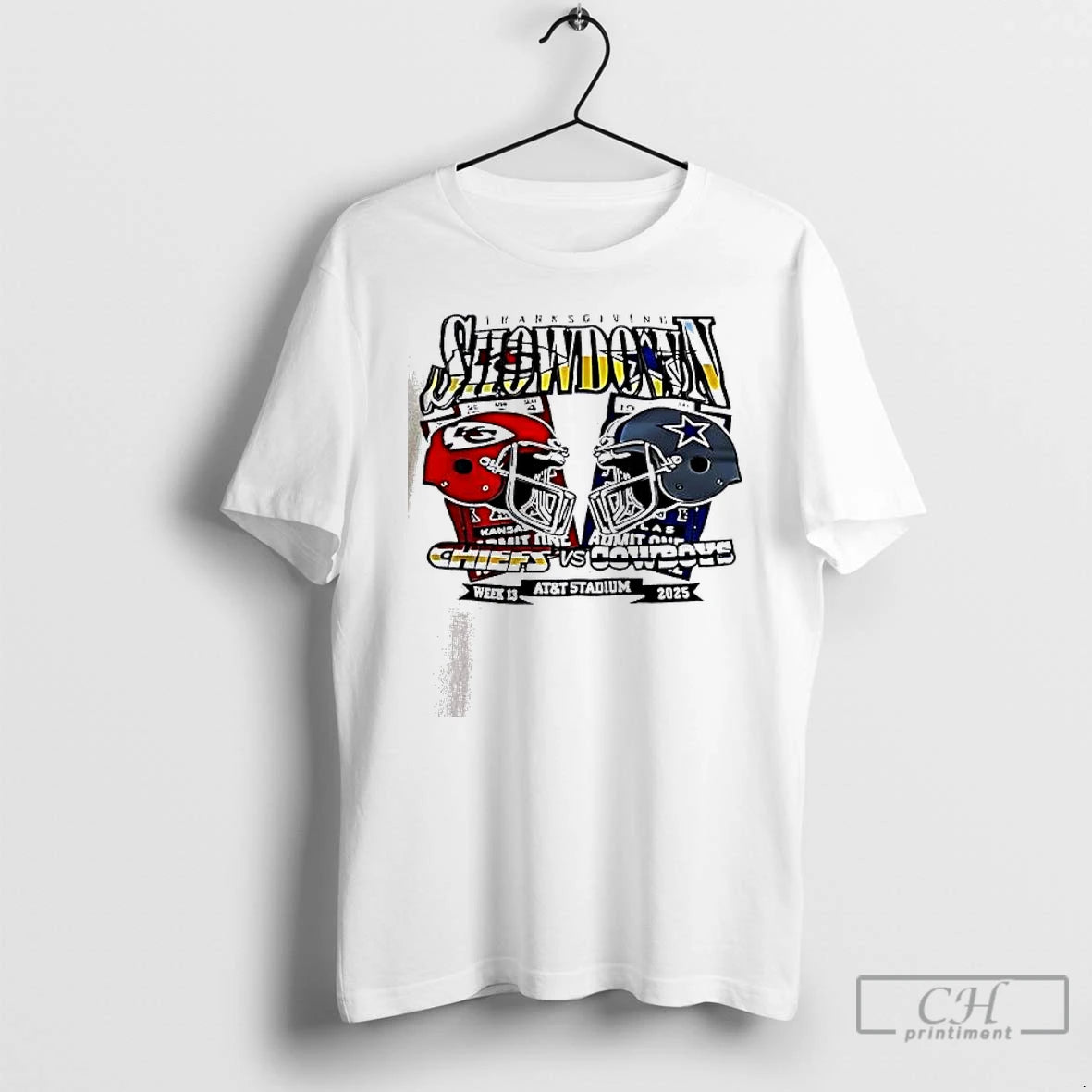 Classic Chiefs Vs Cowboy Thanksgiving Showdown 2025 Helmet T-Shirts, Hoodie, Sweatshirt | HypeCrazeTee.com