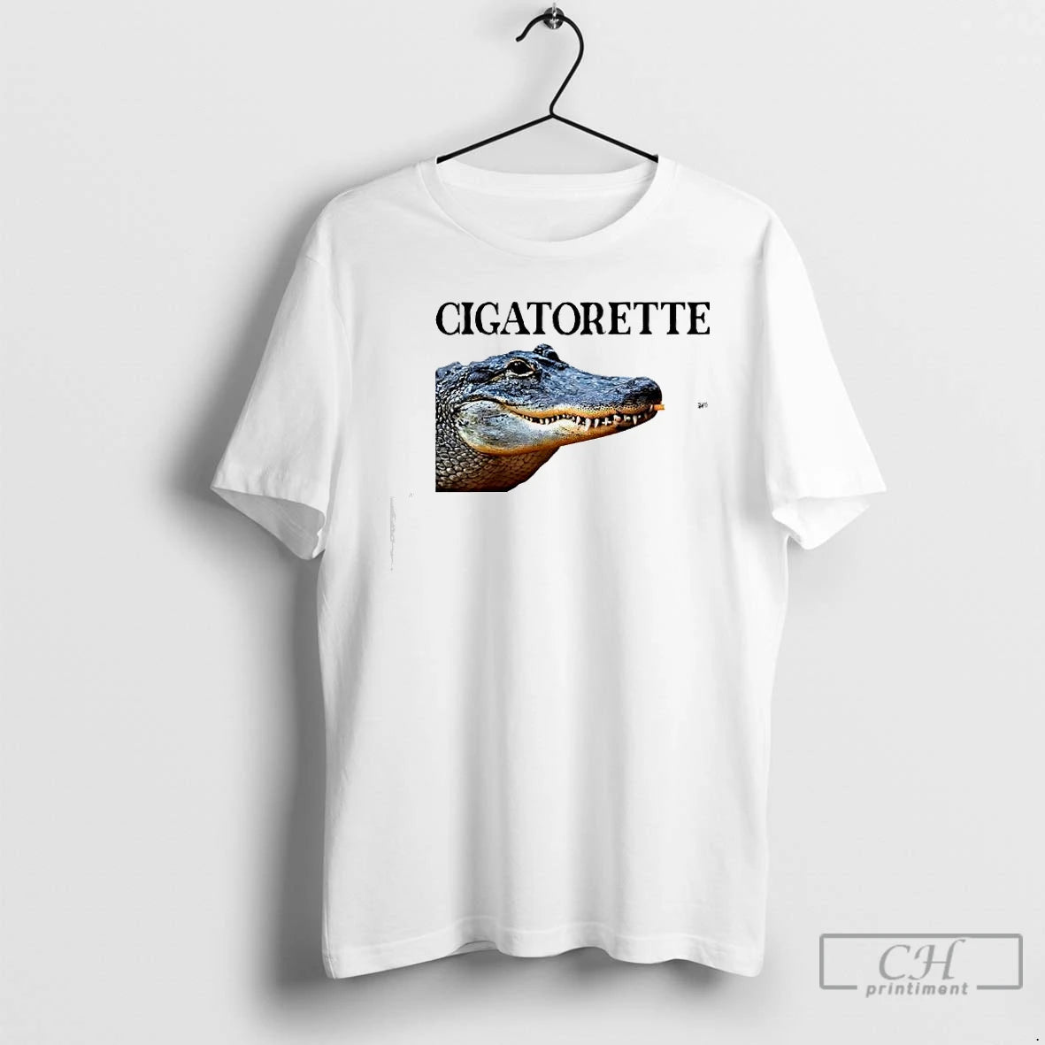 Classic Cigatorette Alligator With A Cigarette Graphic T-Shirts, Hoodie, Sweatshirt | HypeCrazeTee.com