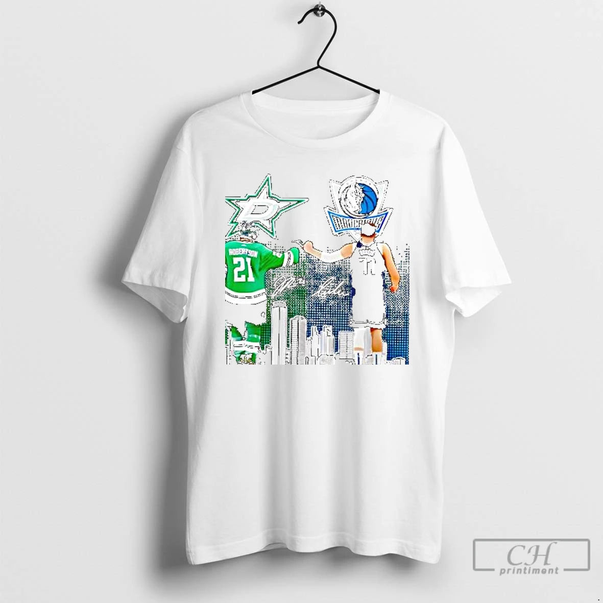 Classic Dallas Stars Jason Robertson Dallas Mavericks Luka Doncic 2025 T-Shirts, Hoodie, Sweatshirt | HypeCrazeTee.com