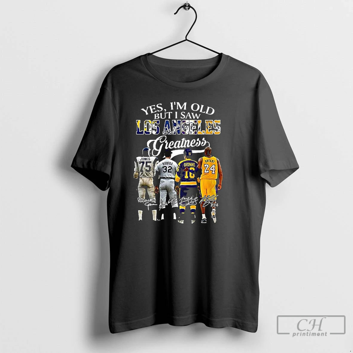 Classic Deacon Jones Sandy Koufax Marcel Dionne And Kobe Bryant Yes Im Old But T-Shirts, Hoodie, Sweatshirt