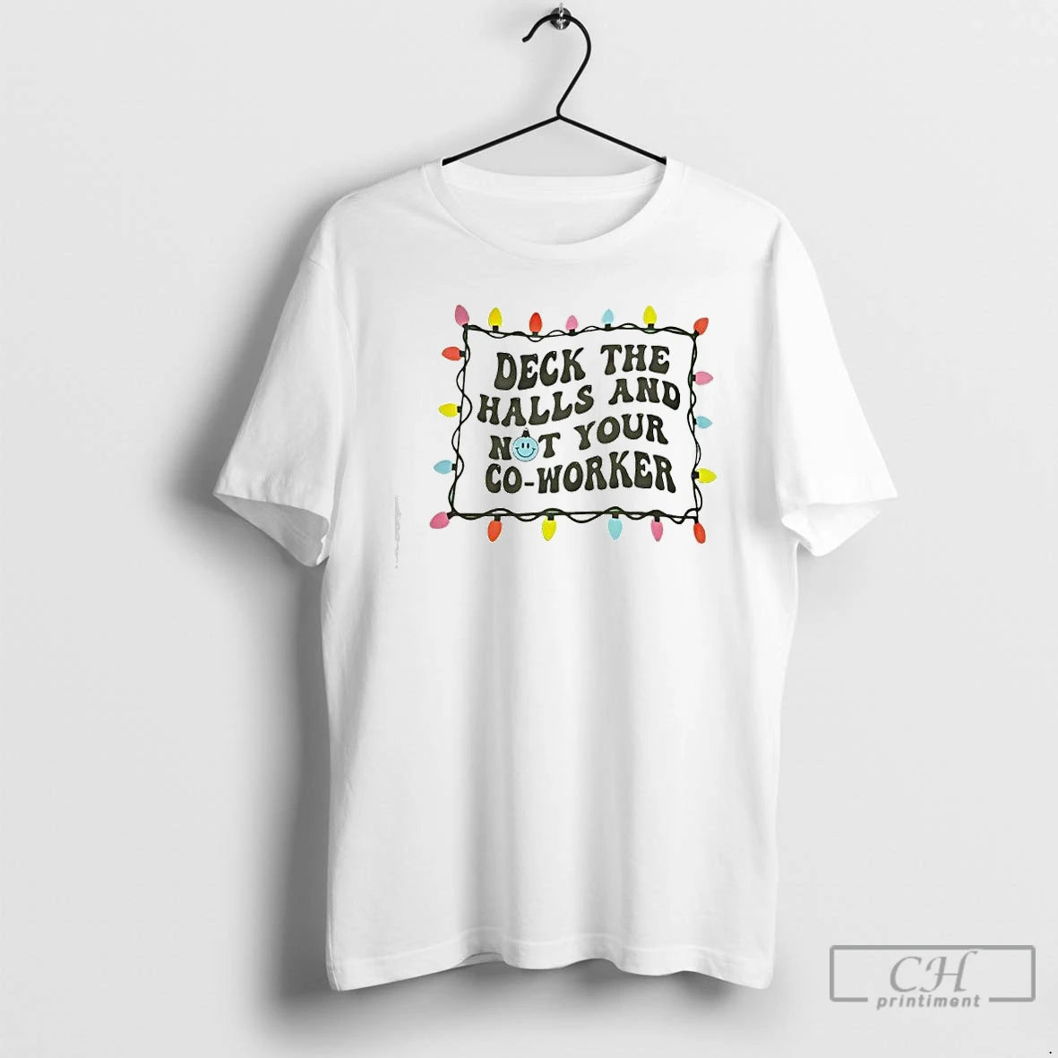 Classic Deck The Halls And Not Your Co Worker Christmas Lights Graphic T Shirts Sweater Hoodie, Sweatshirt | HypeCrazeTee.com