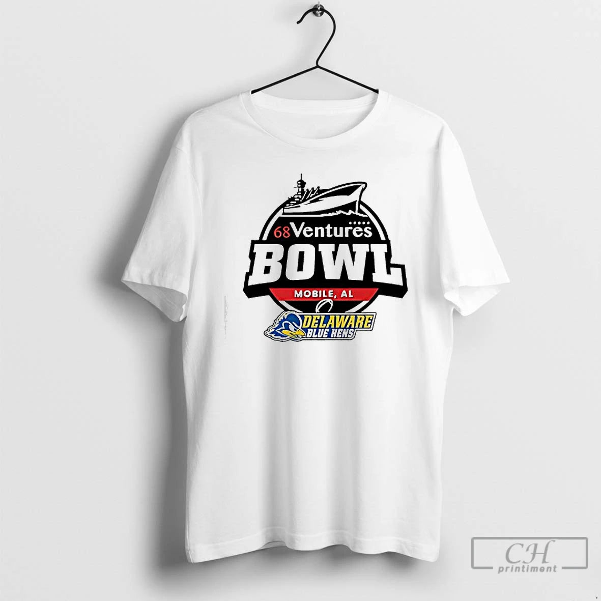 Classic Delaware Blue Hens 68 Ventures Bowl Mobile Al Logo T-Shirts, Hoodie, Sweatshirt | HypeCrazeTee.com