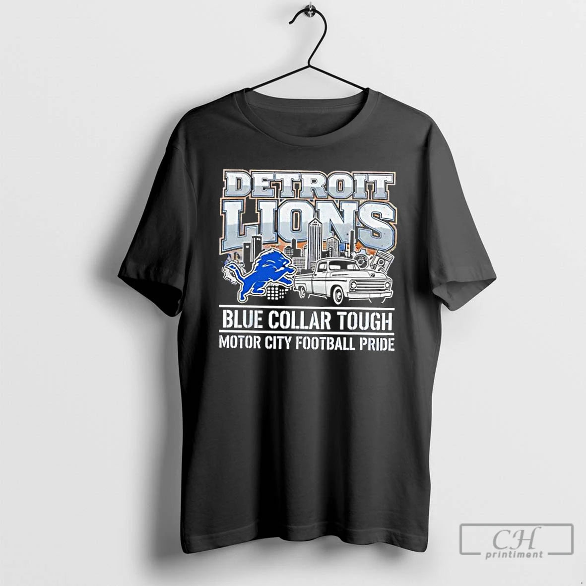 Classic Detroit Lions Blue Collar Tough Motor City Football Pride T-Shirts, Hoodie, Sweatshirt | HypeCrazeTee.com