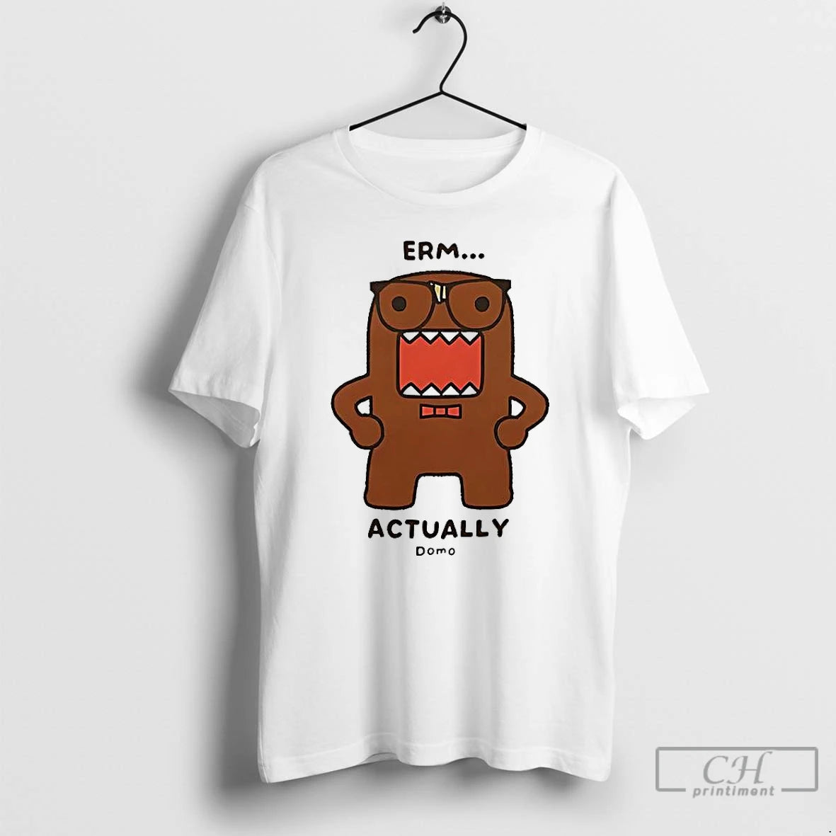 Classic Domo Kun Erm Actually Monster Cartoon T-Shirts, Hoodie, Sweatshirt | HypeCrazeTee.com