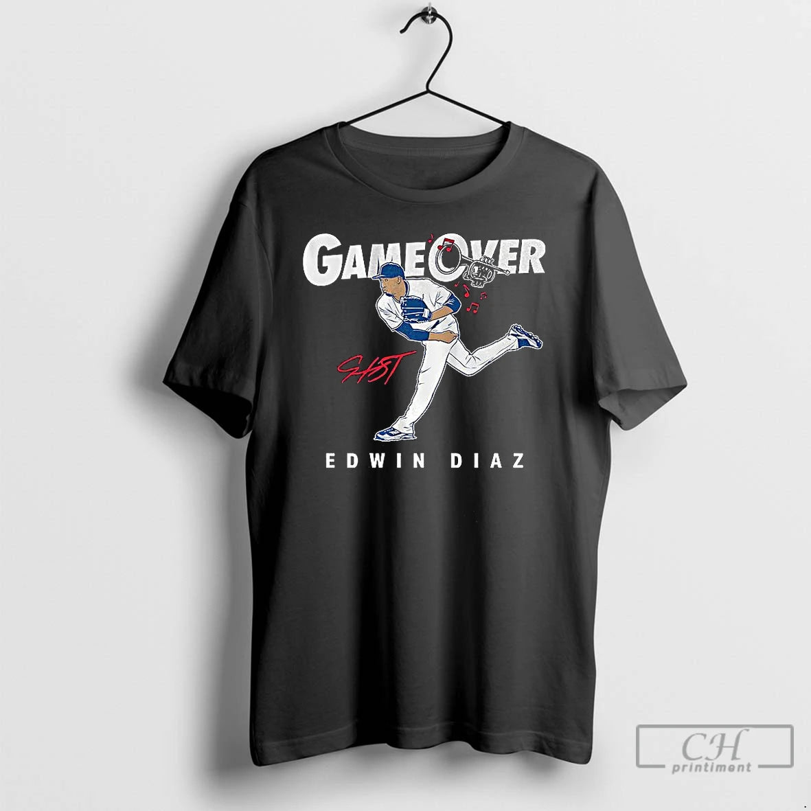 Classic Edwin Diaz Los Angeles Dodgers Baseball Game Over Signature T-Shirts, Hoodie, Sweatshirt | HypeCrazeTee.com