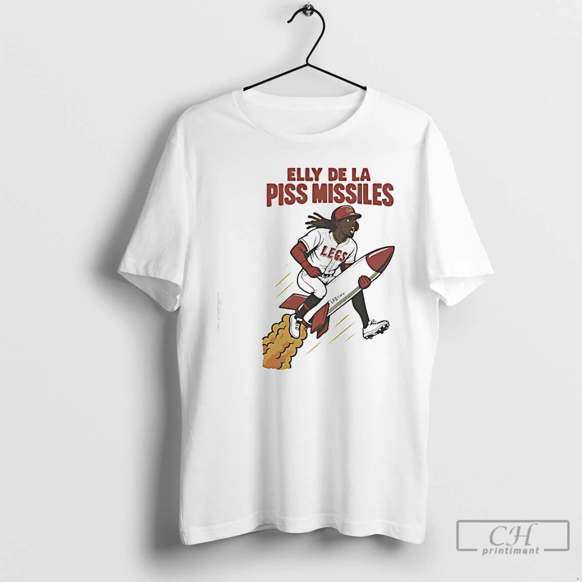 Classic Elly De La Cruz Riding A Rocket Elly De La Piss Missiles T Shirts Hoodie, Sweatshirt | HypeCrazeTee.com