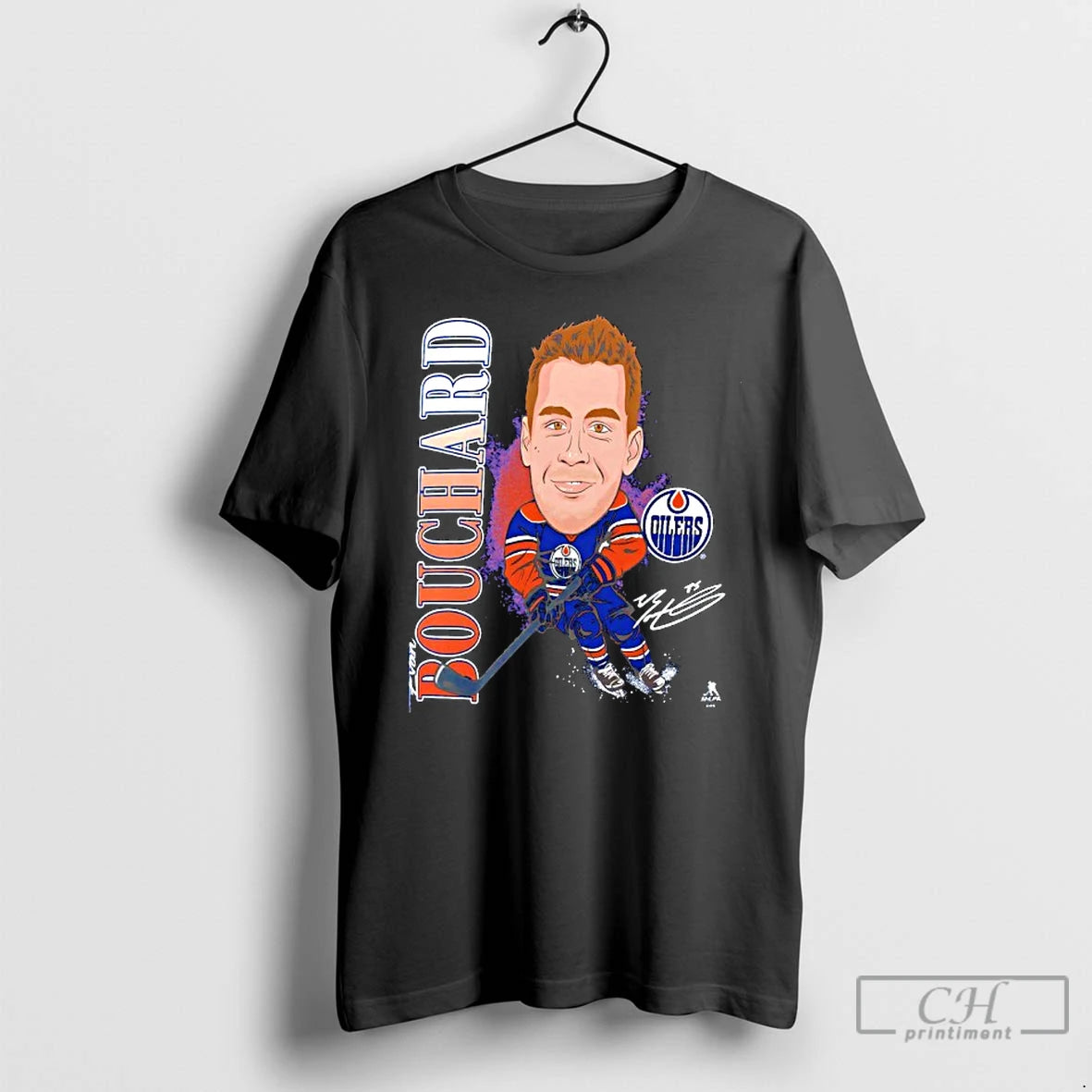 Classic Evan Bouchard Edmonton Oilers Player Action Signature T-Shirts, Hoodie, Sweatshirt | HypeCrazeTee.com