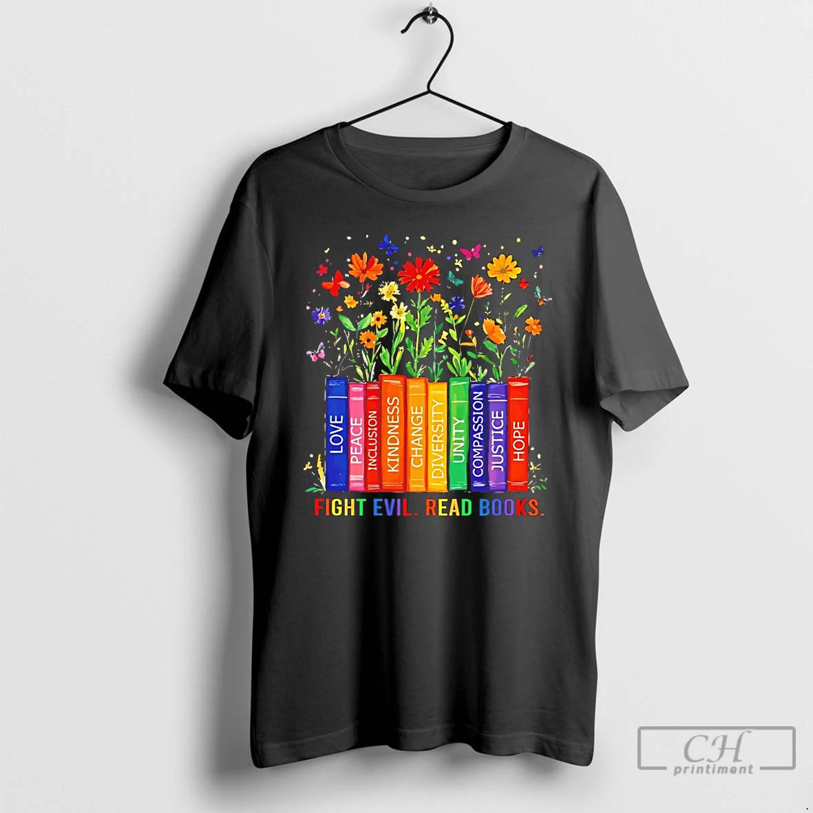 Classic Fight Evil Read Books T Shirts