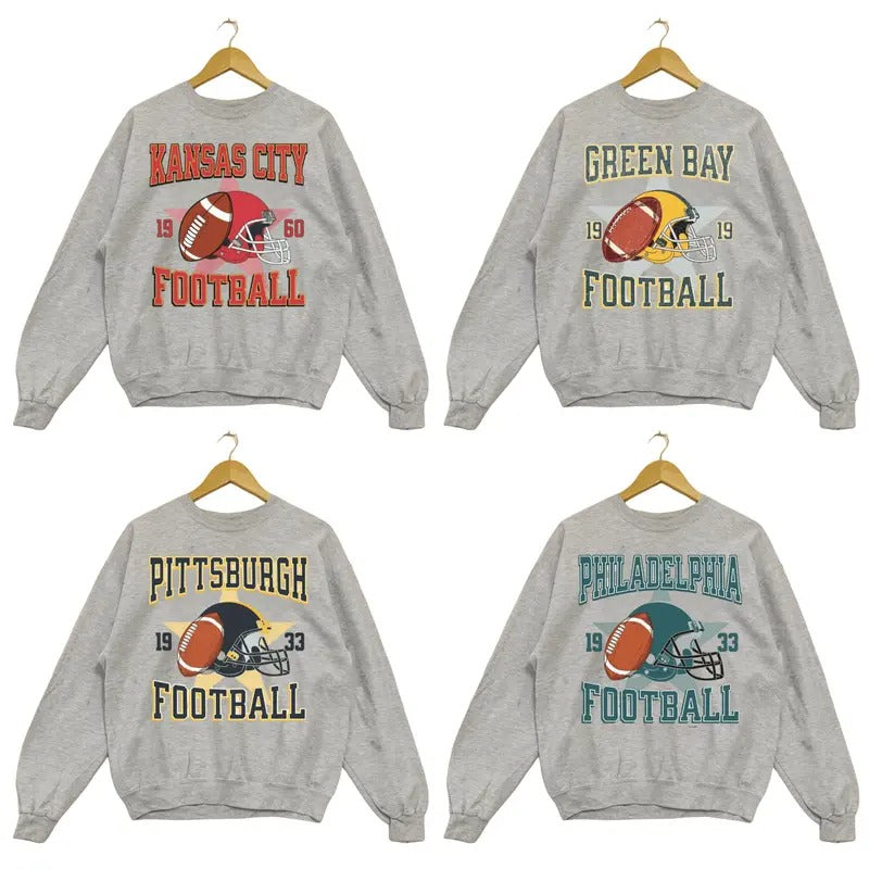 Classic Fit Crewneck Sweatshirt - For Every Football Team In Sport Grey T-Shirts, Hoodie | HypeCrazeTee.com